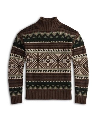 Geometric Cotton Blend Sweater