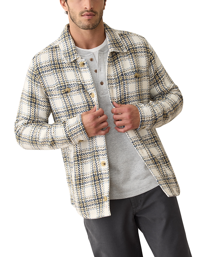 Marine Layer Max Herringbone Overshirt In Multi