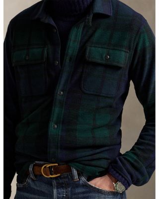 Plaid Knit Flannel Overshirt