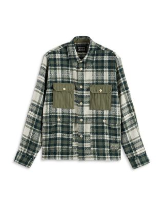 Relaxed Fit Button Front Shirt Jacket