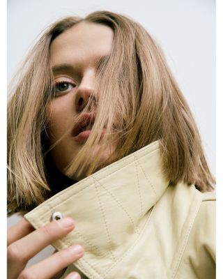 Rue Leather Trench Coat