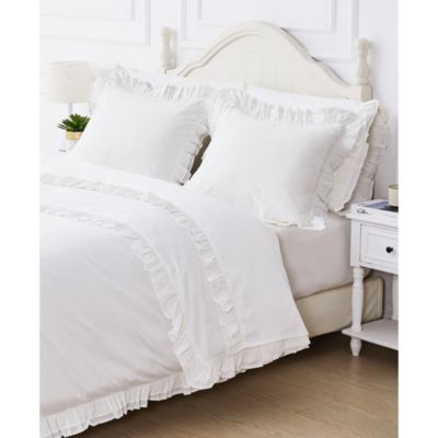 Double Ruffle Percale Sheet Set, Twin