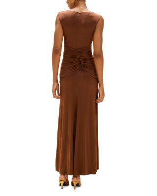 Moonlit Jersey Plunge Neck Gown