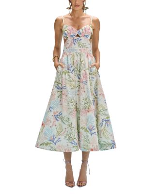 Seaweed Flutter Midi Dress