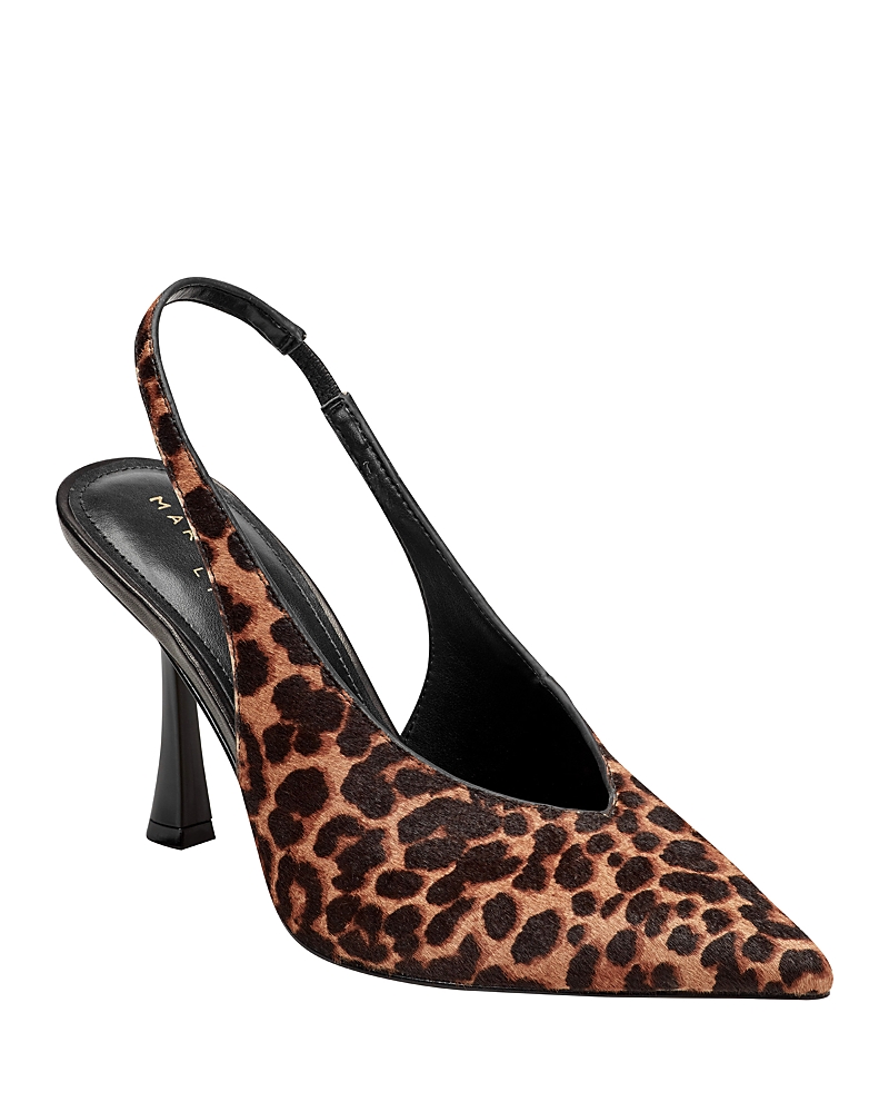 Marc Fisher Ltd Esther Slingback Pointed Toe Pump In Brown
