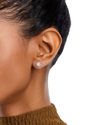 Certified Lab Grown Diamond Stud Earrings in 18K White Gold, 2.0 tcw