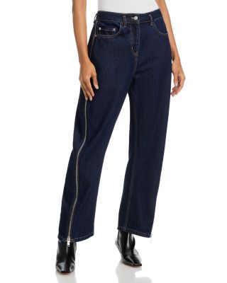High Rise Ankle Barrel Jeans in Dark Indigo