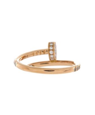 Small Juste un Clou Paved Ring 18K Rose Gold with Diamonds