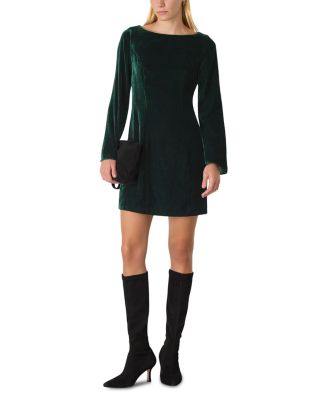 Velvet Flare Sleeve Dress