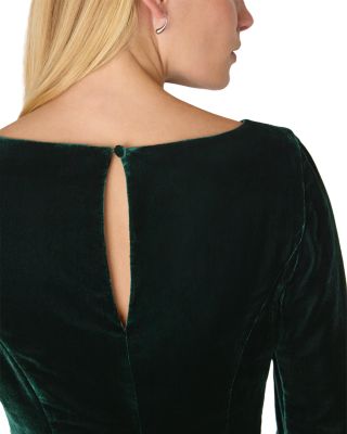 Velvet Flare Sleeve Dress