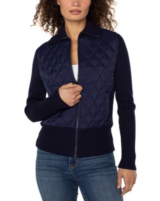 Quilted Zippered Sweater