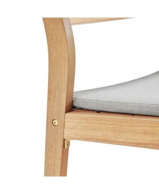 Viewscape Outdoor Patio Ash Wood Jack and Jill Chair, Set of 2