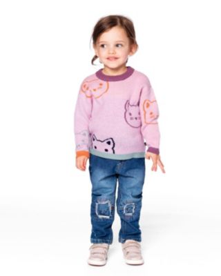 Girls' Knit Jacquard Sweater - Little Kid, Big Kid