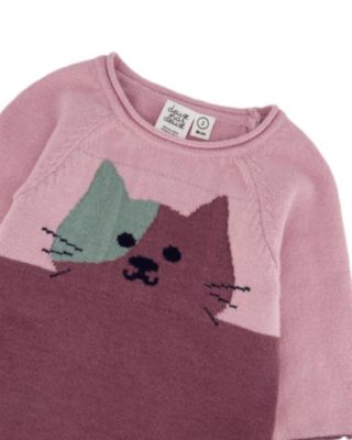  Girls' Knitted Dress with Cat - Baby