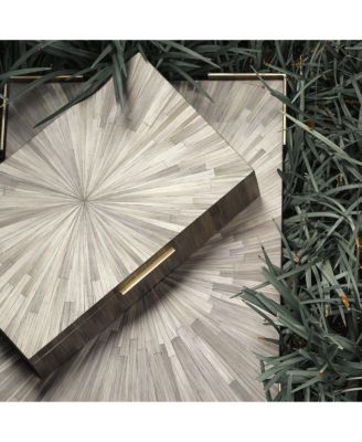 Palm Marquetry Decorative Tray