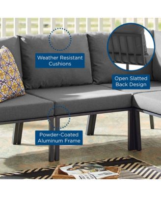 Riverside Outdoor Patio Aluminum Armless Chair