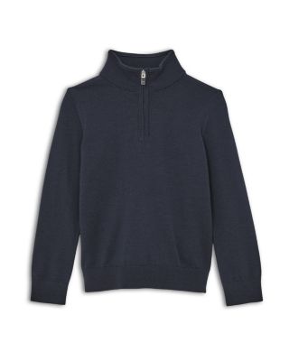Boys' Long Sleeved Merino Funnel Neck 1/2 Zip Sweater - Little Kid, Big Kid