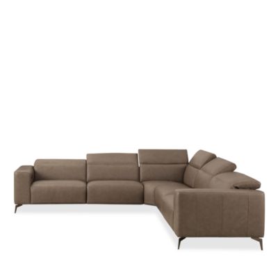 Nacosto Motion Leather Sectional Sofa