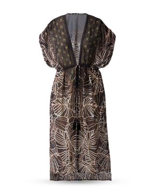 Lets Be Fronds Swim Cover-Up Kimono