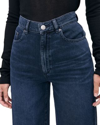 Hepburn High Rise Wide Leg Ankle Jeans in Crater Lake