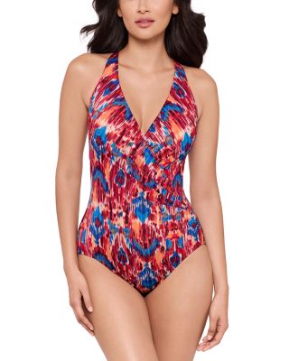 Ikat Dorado Wrapsody One Piece Swimsuit
