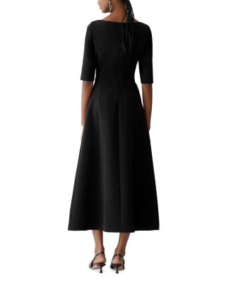 Embellished Boat Neck Dress