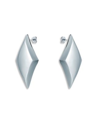 Geometric Diamond Shape Statement Stud Earrings 