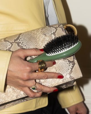 N.01 The Small Universal Shine & Care Hair Brush - Almond Green