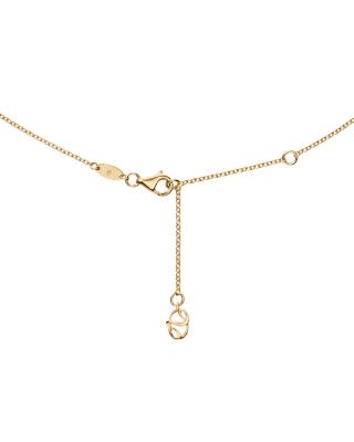 18K Yellow Gold Barre Diamond Pav&eacute; Bar Necklace, 18"