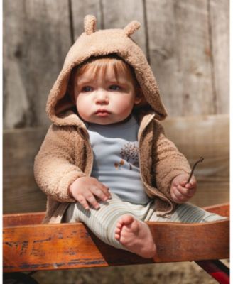 Boys' Sherpa Bear Hooded Zip Jacket - Baby