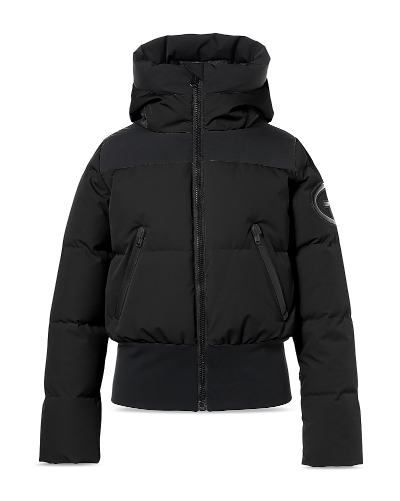 Goldbergh Village Hooded Quilted Down Ski Jacket In Black