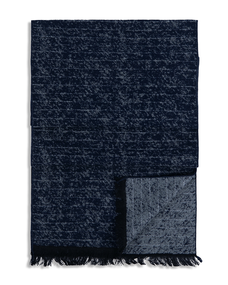 Ted Baker Stripe Silk Scarf In Blue