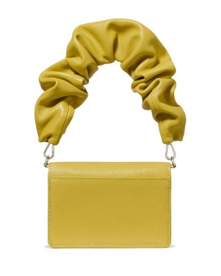 Natasha Glazed Leather Scrunch Strap Mini Bag