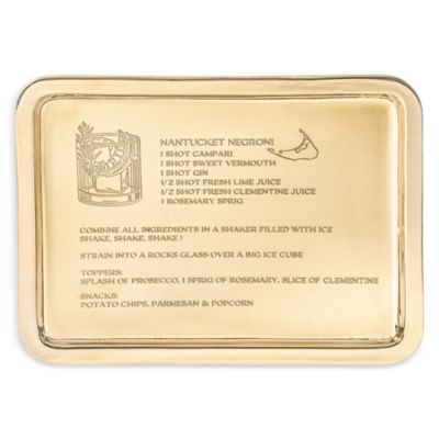 Nantucket Negroni Brass Finish Tray