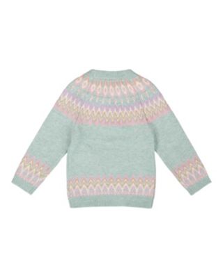 Girls' Sweater with Norwegian Jacquard - Little Kid