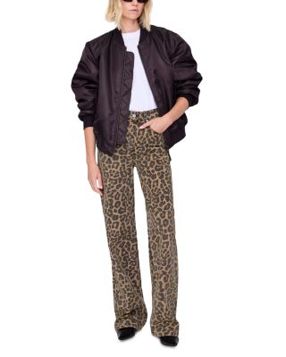 Hugh High Rise Jeans in Leopard