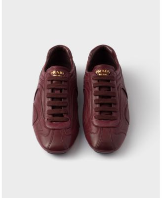 Men's Montecarlo Re-Edition 2005 Antiqued Nappa Leather Sneakers in Burgundy