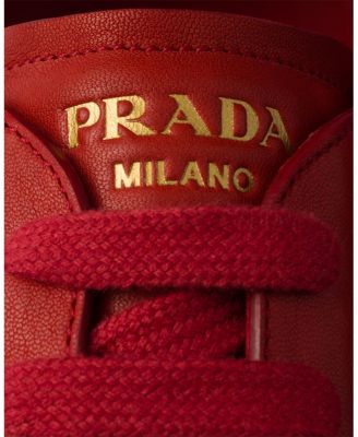 Men's Montecarlo Re-Edition 2005 Antiqued Nappa Leather Sneakers in Red