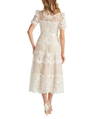  Belline Embroidered Chiffon Midi Dress
