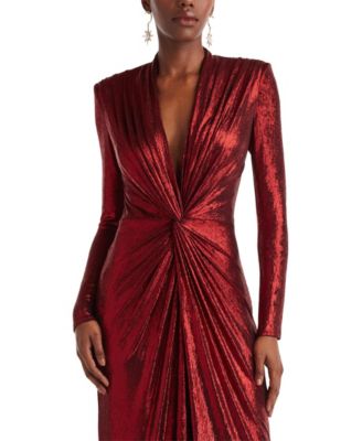 Ferrum Metallic Twist Drape Gown