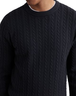 Luca Cable Knit Tipped Cuff Sweater