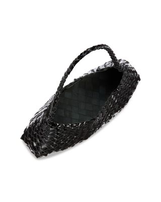 Rosanna Woven Patent Leather Shoulder Bag