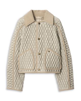 Floriston Cropped Quilted Nylon Jacket