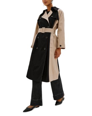Maud Colorblocked Trench Coat