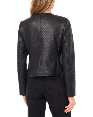 Quilted Faux Leather Jacket