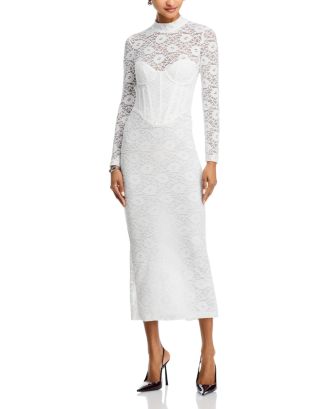 Bardot Carmen Lace Corset Midi Dress | Bloomingdale's Women