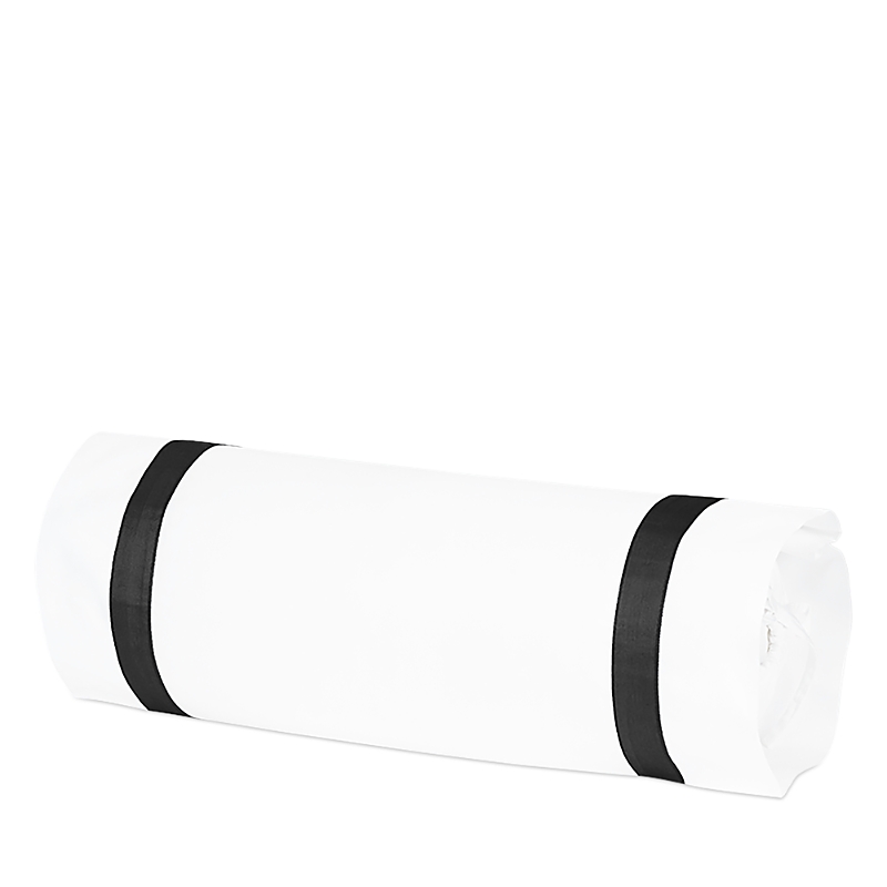 Matouk Lowell Neck Roll Pillow Cover In White