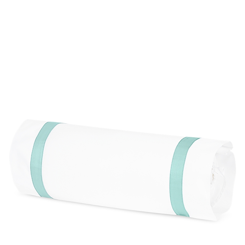 Matouk Lowell Neck Roll Pillow Cover In Blue