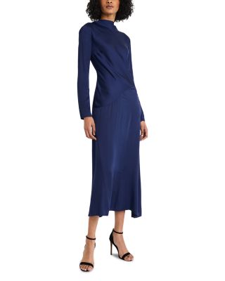 Long Sleeve Mock Neck Maxi Dress