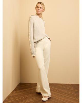 Ruffled Down Sweater